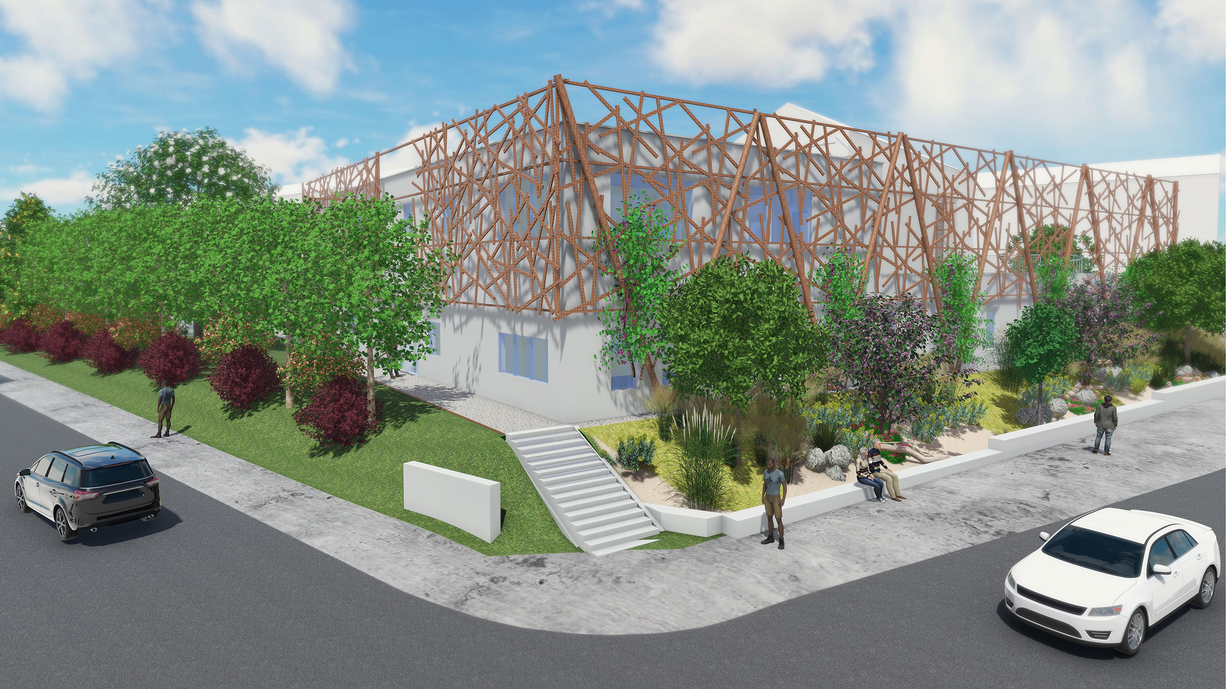 Visuel 3D projet urbain architecte